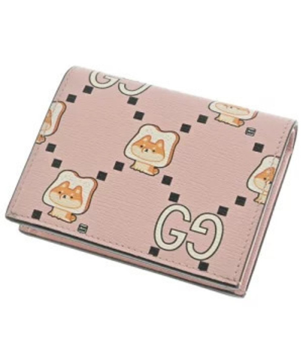 Gucci Wallet coin case Wallet Pink x White Black All over Clothing